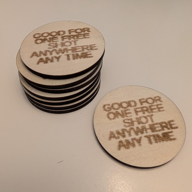 Joke coins for starting conversations